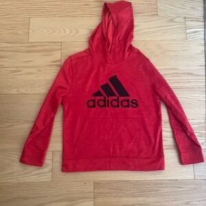 Red Adidas hoodie size M Kids